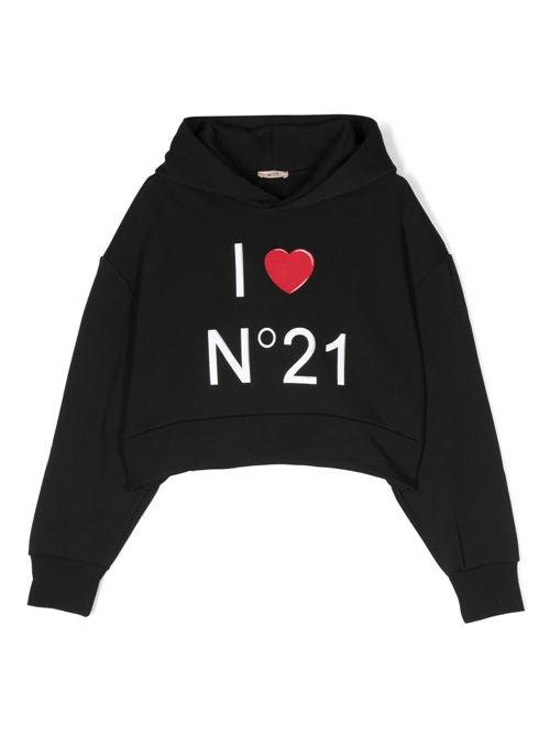 Felpa bambina con cappuccio N°21 Kids | N21792N01790N900
